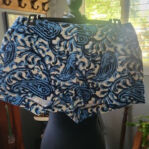 Michael Kors Blue and White High Waist Shorts